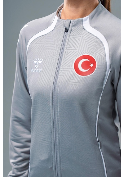 Hummel Target Milli Takım Kamp Eşofman Üstü Gri