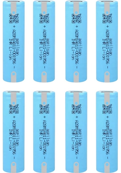 8 Adet Aspilsan Puntalı Inr18650a28 3.7v 2800mah 25a Discharge Şarjlı Li-ion Pil
