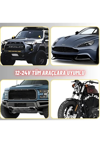 33 Modlu Animasyonlu Mercek Göz Far Sis Ambiyans Led Aydınlatma 2 Adet 12-24 Volt