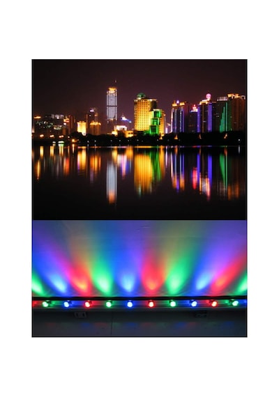 100 Cm Wallwasher Led Bina Dış Duvar Aydınlatma Renkli Rgb Işık Gri
