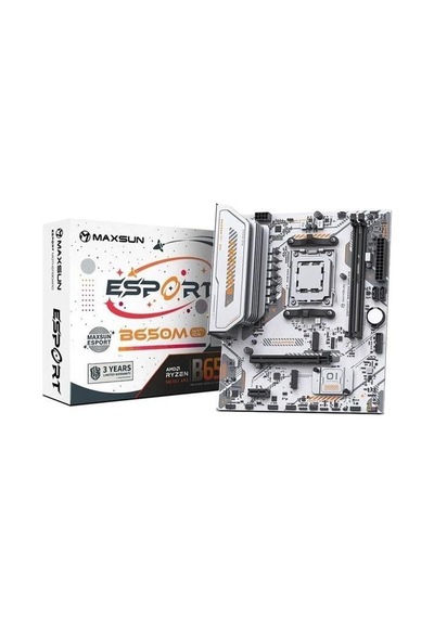 Maxsun Esport B650m Wıfı6 Ice Ddr5 Hdmı-dp Pcıe 4.0 Am5 Matx Beyaz