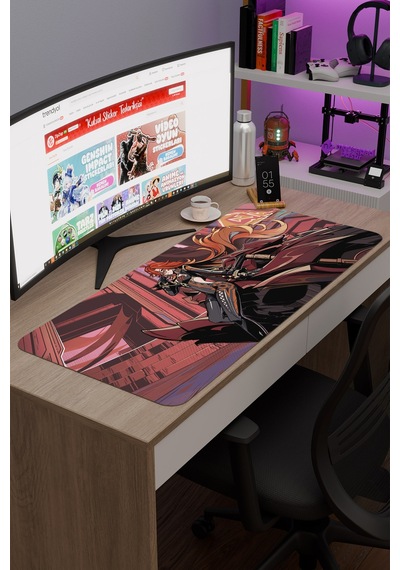 Mavuika Genshin Impact Anime Gacha V2 - 90x40 Xxl Gaming Mouse Pad Fare Altlığı