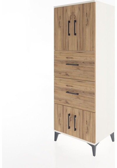 Hyperion Dolap 2 Raflı 2 Çekmeceli 4 Kapaklı 60x44x163 Aytaşı-çam Aytası