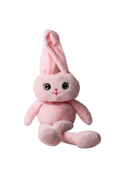 İthal Kumaş Kulakları & Ayakları Uzayıp Küçülen Sevimli Tavşan Peluş Oyuncak & Uyku Arkadaşı 75 Cm. 001