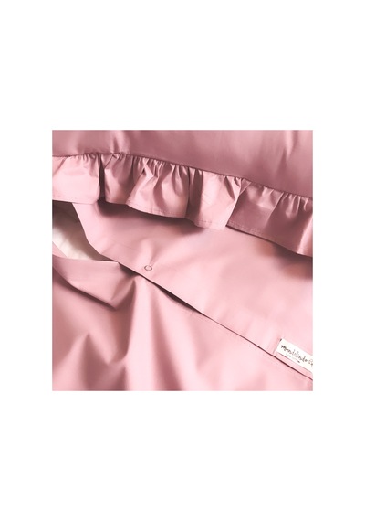 Fırfırlı Nevresim Takımı Pudra Pembe Tek Kişilik 2 Parça 160 X 220 Cm