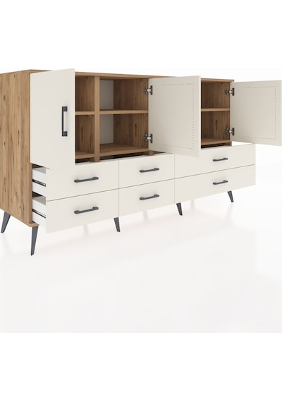 Hyperion Konsol 6 Raflı 6 Çekmeceli 4 Kapaklı 176x44x99 Çam-aytaş Çam-aytaşı Hyperion Konsol 6 Raflı 6 Çekmeceli 4 Kapaklı 176x44x99 Çam-aytaş Çam-aytaşı