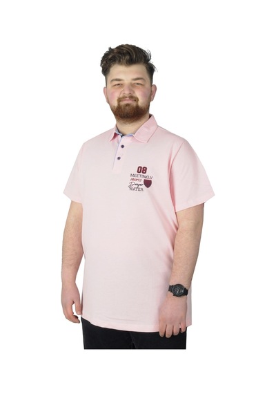 Mode Xl Büyük Beden T-Shirt Polo 08 Meeting 22329 Somon 001