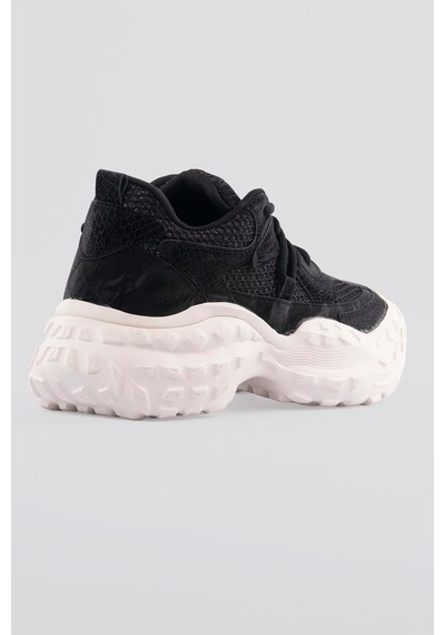 Mubiano Kadın Sneaker Kalın Taban Yılan Baskı Detaylı Bağcıklı Spor Ayakkabı Stellix Siyah Siyah Mubiano Kadın Sneaker Kalın Taban Yılan Baskı Detaylı Bağcıklı Spor Ayakkabı Stellix Siyah Siyah