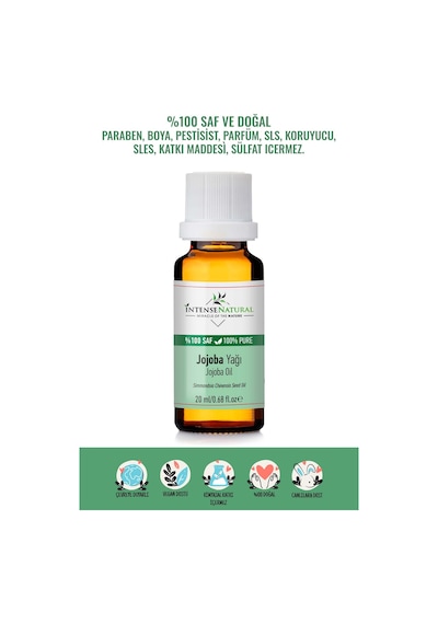 Intense Natural Jojoba Yağı Soğuk Sıkım 20 ML