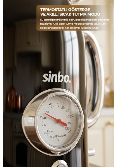 Sinbo Stm-5849 Elektrikli Çay Seti Siyah