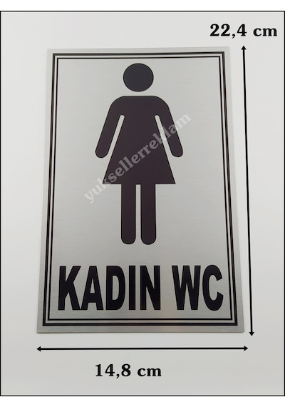 Kadın Erkek Çift Yönlendirme Wc Tabelası (460496263)