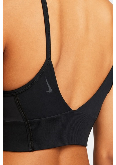 Nike Yoga Indy Light Support Padded Long Cut Sports Bra Kadın Hafif Destekli Dolgulu Süteyn Bra Siyah