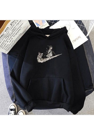 Chain Saw Man Aki Kapşonlu Sweatshirt 001