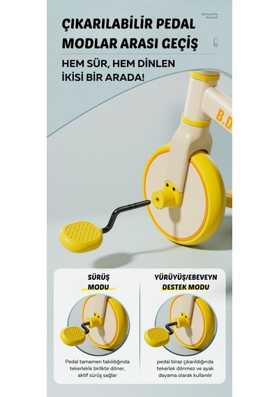 Luddy Bduck Bisiklet Beyaz - Sarı