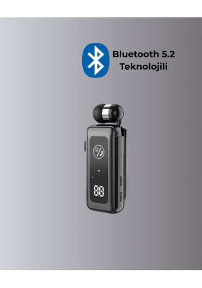 İçi Sarılabilen Kablo Ve Yaka Klipsli Bluetooth Kulaklık - Diğer