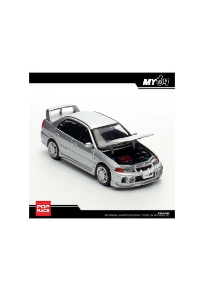 /64 Mitsubishi Lancer Evolution Iv Steel Silver Metallic