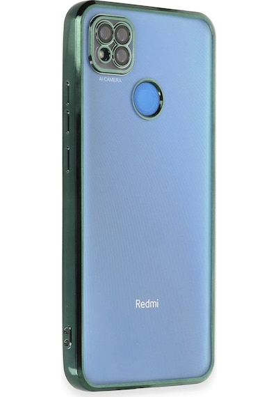 Mey İthalat Redmi 9c Kılıf Lensli Silikon - Yeşil
