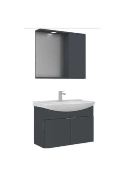 Orka Banyo Dolabı Purus 65 Cm Asma Banyo Dolabı Takımı Antrasit Spot Aynalı Antrasit Orka Banyo Dolabı Purus 65 Cm Asma Banyo Dolabı Takımı Antrasit Spot Aynalı Antrasit