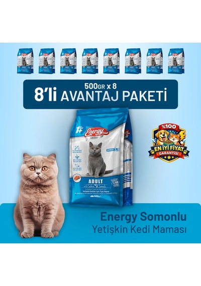 Somonlu Yetişkin Kedi Maması - 8 Adet