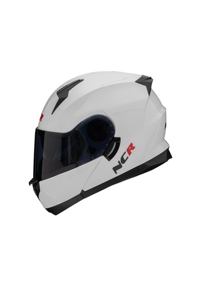 Ncr Icon Siyah Vizörlü Çene Açılır Kask Beyaz