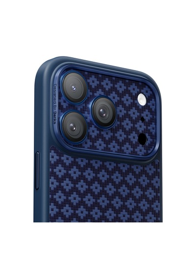 Apple Uyumlu   iPhone 17 Pro Max Benks Armorwarrior Armorgrid Serisi Kevlar Kamera Lens Koruyucu Mavi