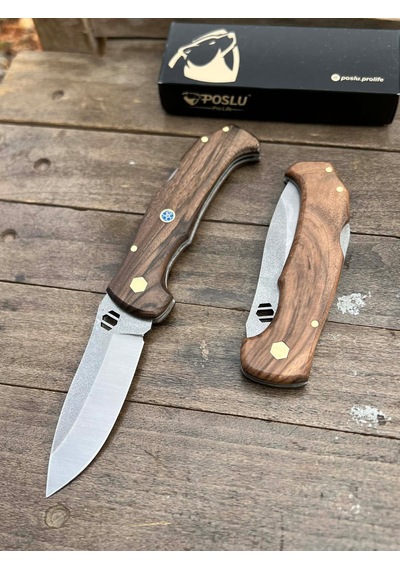 El Yabımı Kamp Çakı Kamp Bıçak Outdoor Altın - Kahverengi