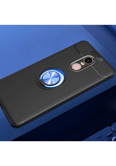 Xiaomi Redmi Note 4x Kılıf Zore Ravel Silikon Kapak Siyah-Mavi