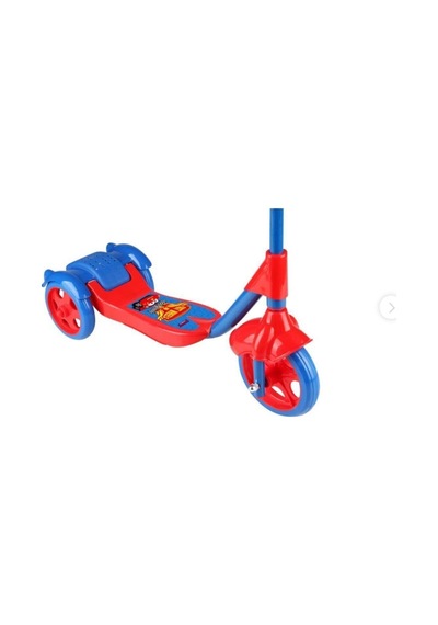 Kırmızı Sepetli Frenli 3 Tekerlekli Scooter