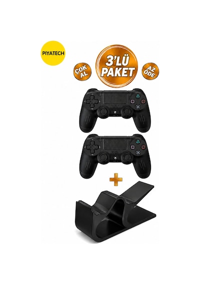 Ps4 Uyumlu Kablosuz Oyun Kolu & Stand V3 3'lü Paket Kesintisiz Oyun Keyfi