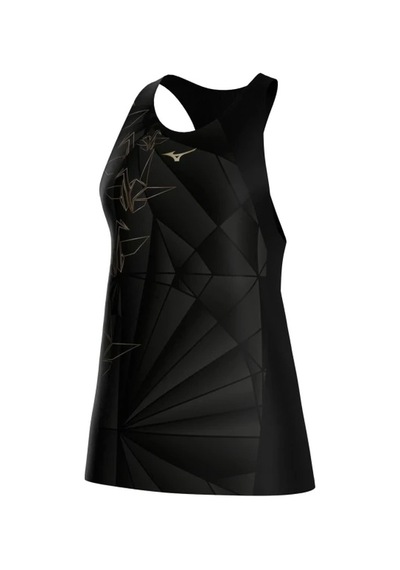 Mizuno Graphic Tank Kadın Kolsuz Tişört Siyah Çok Renkli