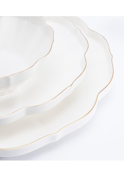 Maxx Doria Hexa Gold 12 Kişilik 58 Parça Yemek Takımı Pa2106 Beyaz