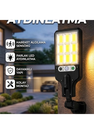Sensörlü Hareket Algılamalı Dış Mekan Led Duvar Lambası Otomatik Aydınlatma