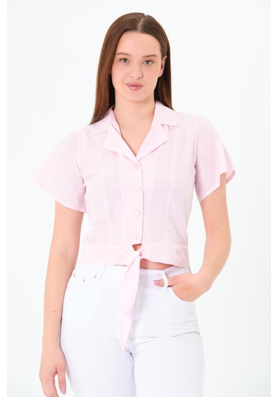 Sortie Collection Önü Bağlamalı Gömlek Pembe