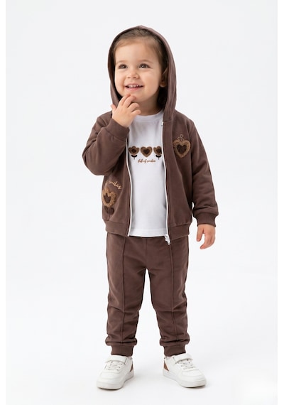 Toontoy Kids Toontoy Kız Çocuk 3'lü Eşofman Takımı Uzun Kollu Bisiklet Yaka Nakışlı T-shirt - Kapüşonlu Fermuarlı Hırka- Beli Paçası Lastikli Eşofman Altı 25041 Kahve Toontoy Kids Toontoy Kız Çocuk 3'lü Eşofman Takımı Uzun Kollu Bisiklet Yaka Nakışlı T-shirt - Kapüşonlu Fermuarlı Hırka- Beli Paçası Lastikli Eşofman Altı 25041 Kahve