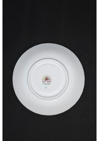 Happy Birthday Serisi Bone China England Vintage Porselen Fincan Tabağı 14 Cm Açık Yeşil