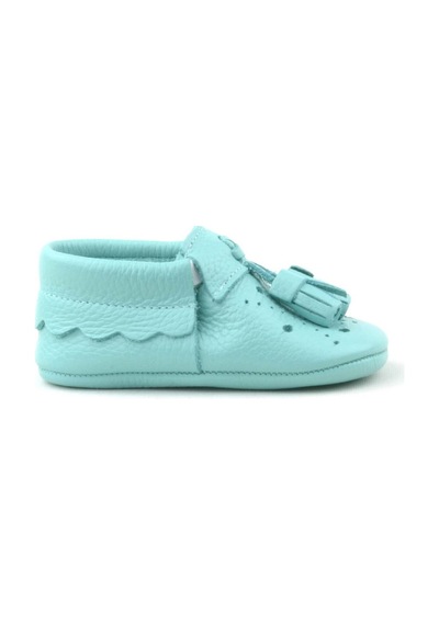 Hapshoe Hapshoe Kids Hakiki Deri Yeşil Lastikli Erkek Bebek Patik Yeşil