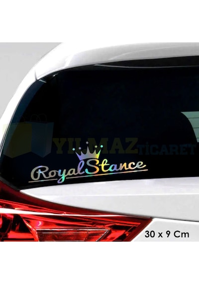 Royal Stance Renkli Hologram Araba Oto Sticker Etiket Çıkartma