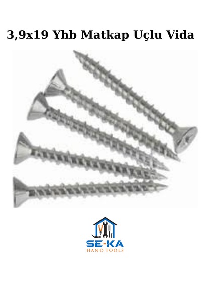 3,9x19 Yhb Matkap Uçlu Vida-1.9 Cm Akıllı Vida 50 Adet 3.9 x 19 MM