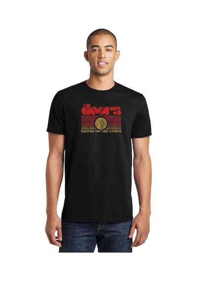 The Doors Riders On The Baskılı Siyah Erkek Tshirt