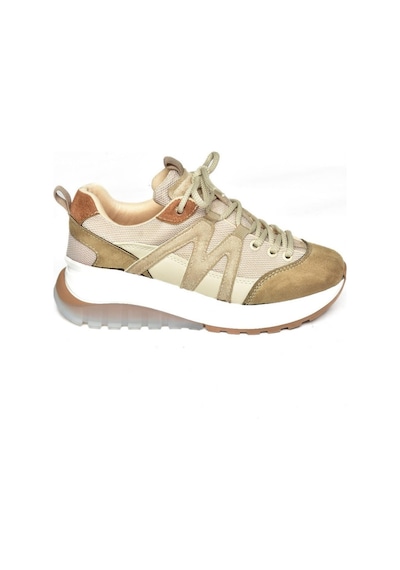 Fox Shoes S973113002 Vizon Süet Kadın Spor Ayakkabı Sneakers Vizon
