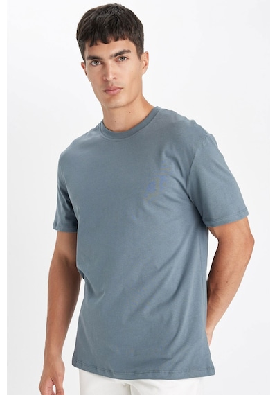 DeFacto %100 Pamuk New Regular Fit Bisiklet Yaka Basic Düz Kısa Kollu Tişört V7699AZ24SPGR89