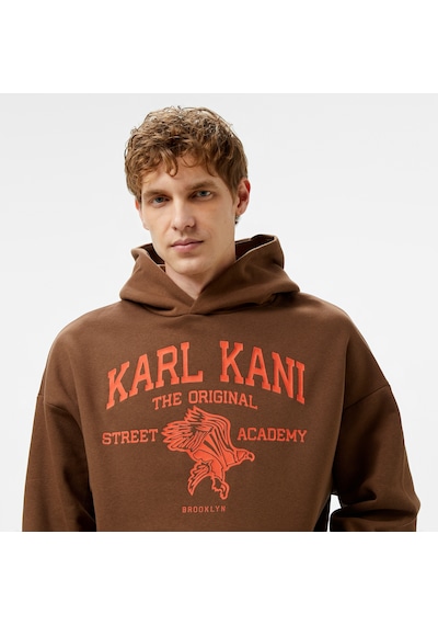 Karl Kani Kani Street Academy Os Erkek Kahverengi Hoodie Düz Km243-005 Kahverengi
