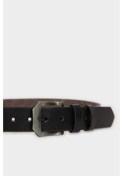 Defacto Erkek Dikdörtgen Toka Suni Deri Jean Kemeri H5076axnsbk27 Siyah-bk27