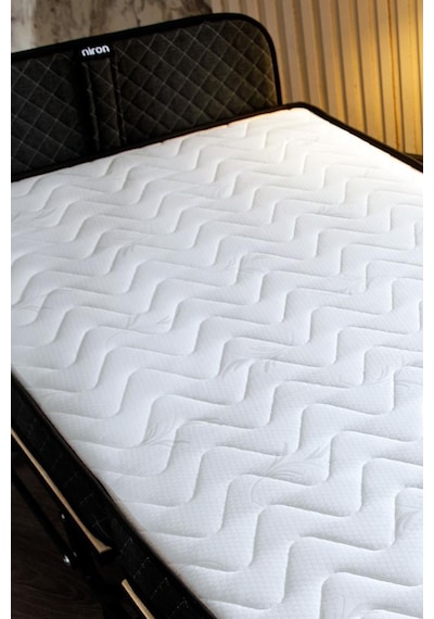 Niron Premium Katlanır Yatak 90x200 Cm Paket Yaylı Lüks Yatak Ve Kaydırmaz Kumaş Kaplı Karyola