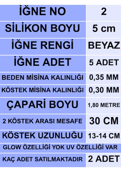 Ea genset Silikon Balıklı Çapari 5 Cm 2 Adet Silikon At Çek Takımı Uv Neon Simli Pembe Ve Fosforlu Glow Boncuklu