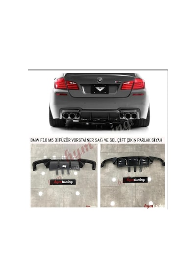 Bmw F10 Vorstainer Difüzör Sağ+sol/çiftli Çıkış. Piano Black