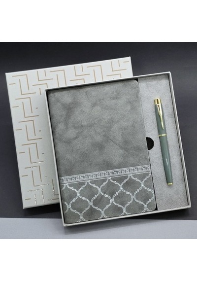 Kutulu Deri Defter Roller Kalem Set