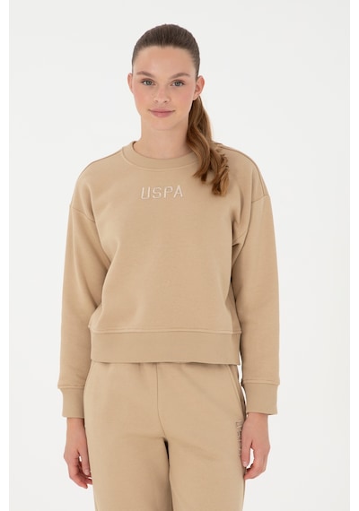 U.S. Polo Assn. Kadın Kum Bisiklet Yaka Sweatshirt 50294751-VR085