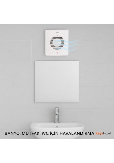 Horoz 10 Cm 100 Lük Aspiratör Fan 100 M³/h Debi Banyo, Mutfak Ve Wc İçin Havalandırma S