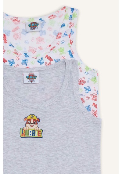 Defacto Paw Patrol Lisanslı Desenli 2li Gri Melanj Atlet Erkek Çocuk C2900a826spgr93 Gri-gr93